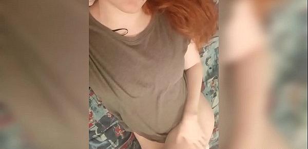  Redhead with puffy nipples tease! AMAZING ACCENT!